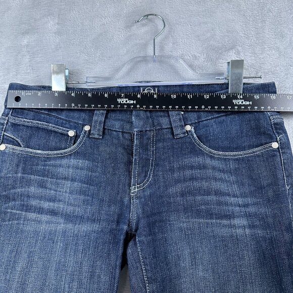 BEBE Trouser Walk Bermuda Shorts Womens Size 30 Medium Wash Low Rise Blue - Picture 5 of 10